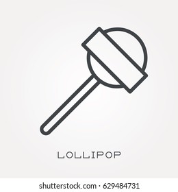 Line icon lollipop