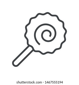 Line icon lollipop. Simple vector illustration with ability to change.