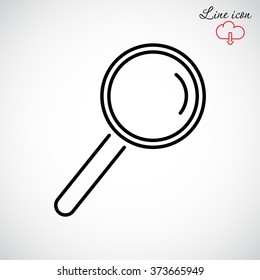 Line icon- loupe