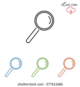 Line icon- loupe