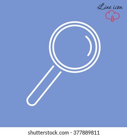 Line icon- loupe