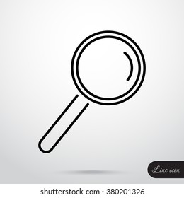 Line icon- loupe