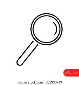 Line icon- loupe