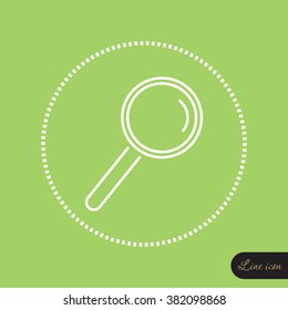 Line icon- loupe