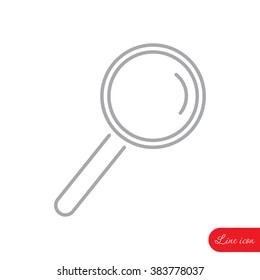 Line icon- loupe