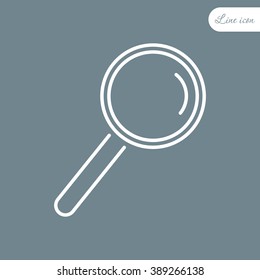 Line icon- loupe