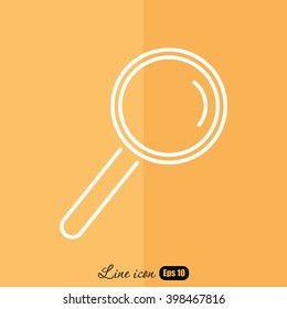 Line icon- loupe