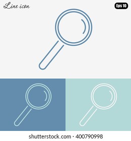 Line icon- loupe