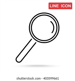 Line icon- loupe