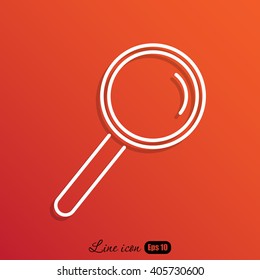 Line icon- loupe