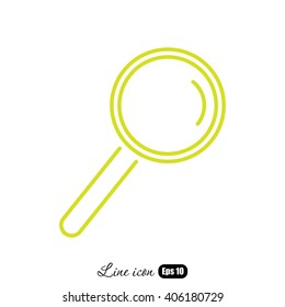 Line icon- loupe