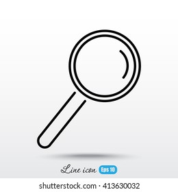 Line icon- loupe