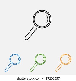 Line icon- loupe
