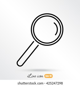 Line icon- loupe