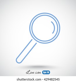 Line icon- loupe