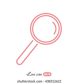 Line icon- loupe