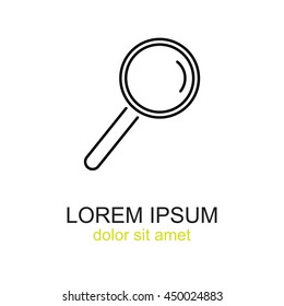 Line icon- loupe