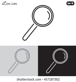 Line icon- loupe