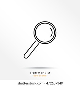 Line icon- loupe