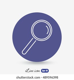 Line icon- loupe