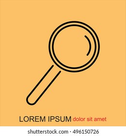 Line icon- loupe