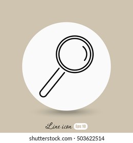 Line icon- loupe