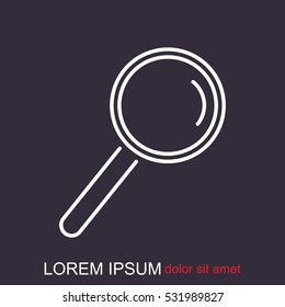 Line icon- loupe