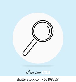 Line icon- loupe
