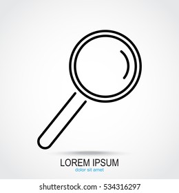 Line icon- loupe