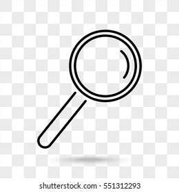 Line icon- loupe