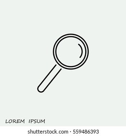 Line icon- loupe