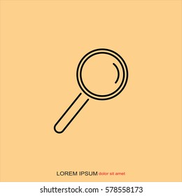 Line icon- loupe