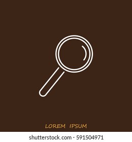 Line icon- loupe