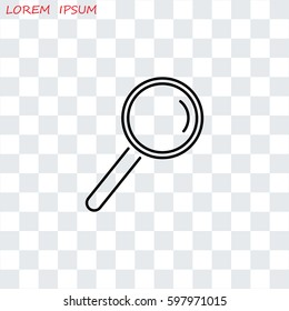 Line icon- loupe