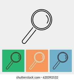 Line icon- loupe