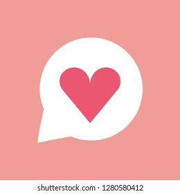 Line icon love chat