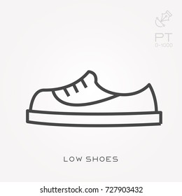 Line icon low shoes
