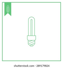 Line icon of luminous lamp