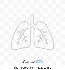 Line icon- lungs  