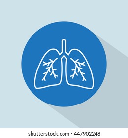 Line icon- lungs  