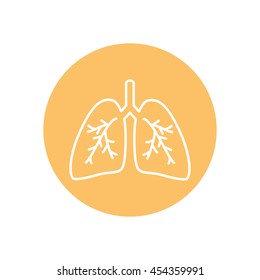 Line icon- lungs  