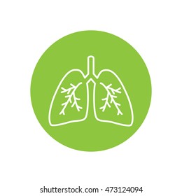 Line icon- lungs  
