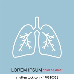 Line icon- lungs  