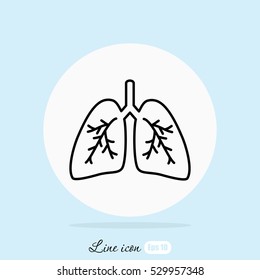 Line icon- lungs  
