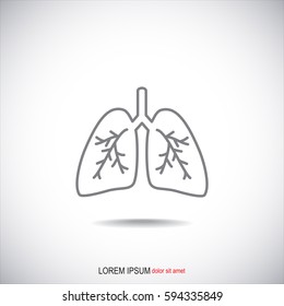 Lungs Symbol On White Background Health Stock Vector (Royalty Free ...