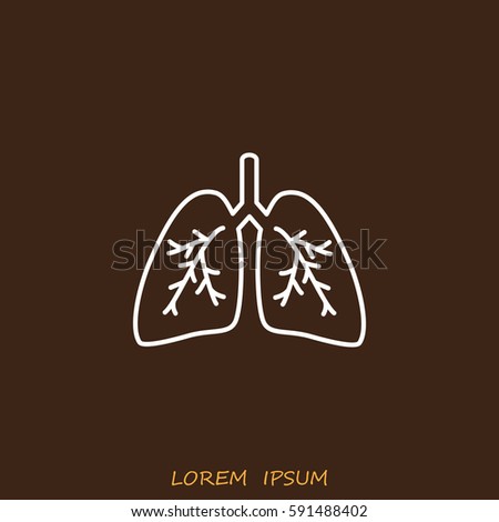 Line icon- lungs  