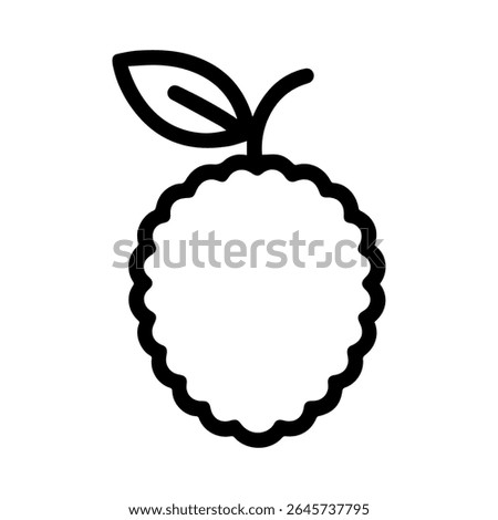 line icon lychee on white background
Vector icon on the theme of fruits and vegetables movement
