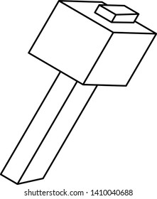  line icon for mallet 