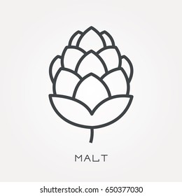 Line icon malt