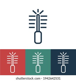 Line icon man with brush